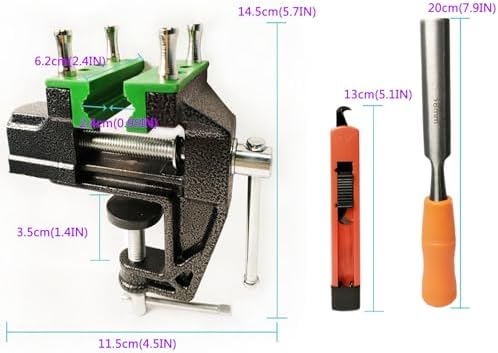 Golf Club Regripping Kit, Optional Professional or Basic Golf Grip Replacement Tools, 2-In-1 Bench Vise or Mini Table Vise, Fixed Rubber Clip, Hook Blade, Grip Tape Remover