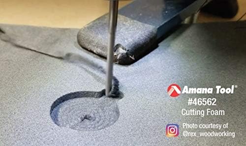 Amana Tool 48444 CNC Solid Carbide Foam Cutting Up-Cut Spiral 6mm D x 57mm CH x 6mm SHK x 100mm Long Flat Bottom Router Bit