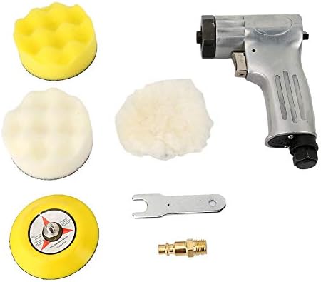 Jectse 3 Inch Mini Air Angle Sander,2000RPM Professional Pneumatic Sander Polisher,with Grinding Disc,for wood, stone, hardware, crafts, etc