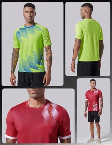 Liberty Imports 5 Pack Men's Active Quick Dry Crew Neck T Shirts
