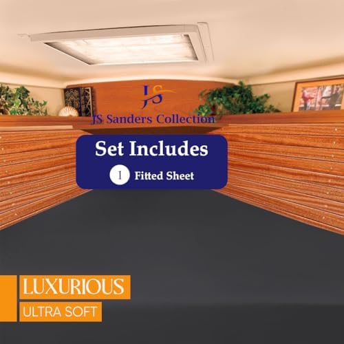 JS Sanders AFT Berth Boat Sheet 1 Pcs 600 TC Egyptian Cotton, Dark Gery