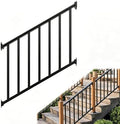 Metty Metal 4Ft W x 36in H Stair Deck Railing Kit, Textured Black AAMA2604 Powder Coat, IBC Certified Guard Rail for Deck Porch Balcony Patio Outdoor