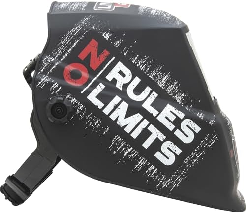 Lincoln Electric No Rules No Limits Welding Helmet K4983-1, Auto Darkening, Lightweight Weld Headgear, Shade 7-13, Grind Mode, Use for Stick, TIG, Pulsed TIG, MIG, Pulsed MIG, Flux Core, Gouging
