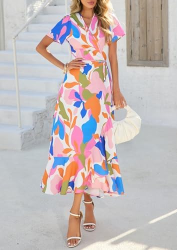 PRETTYGARDEN Women's Boho Floral Summer Maxi Dresses