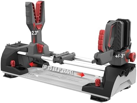 Real Avid Master Gun Workstation Up to 18.3" of Travel One-Hand Quick Adjustable Clamping, Non-Marring Form-Fitting Yokes Vise Ideal for Gun Cleaning & Maintenance w/Leveling Knob for Scope Mount