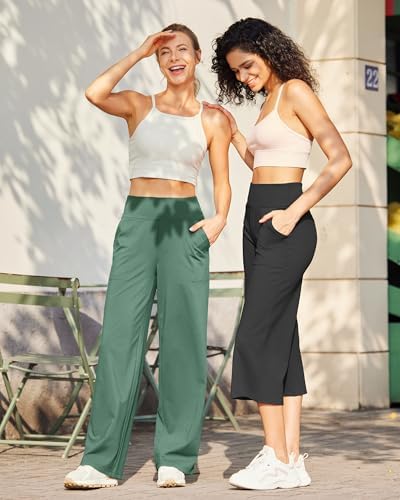 G4Free Yoga Pants for Women Wide Leg Pants with Pockets High Waisted