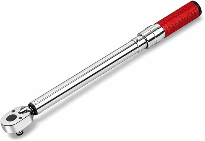 Powerbuilt Micrometer Torque Wrench, 1/2 Inch Drive, Dual Scale, Working Range 30 to 150 Ft-Lbs, Retractable Lock, Storage Case - 649974