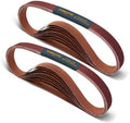 POWERTEC 1x30 Sanding Belts, 20PK, 320 Grit Aluminum Oxide 1 x 30 inch Sanding Belts for Belt Grinder, Belt and Disc Sander, Knife Sharpening, Woodworking, Metalworking (111360-P2)