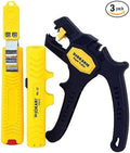Jokari 490107 Cable Processing Kit with Cable Knife No. 28, Cable Stripper No. 12 and Super 4 Plus Wire Stripper for Round Cables Diameter 8-28 mm