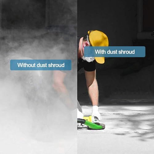 Dust Shroud for Angle Grinder 4.5 Inch /5 Inch Universal Surface Grinding Shroud for Concrete, Cement, Marble, Rock, Granite（115mm / 125mm）