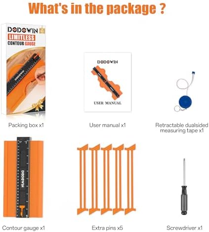 DODOWIN 10 Inch Contour Gauge Profile Tool with Unlimited Connection