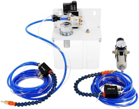 2 Sprayer Lubrication Spray System, CNC Lathe Mist Sprayer System Set Multi-Purpose Coolant Cooling Spray Pump AC 110V Self-Priming Micro-Mist Machine for CNC Lathe Milling Drilling Machine