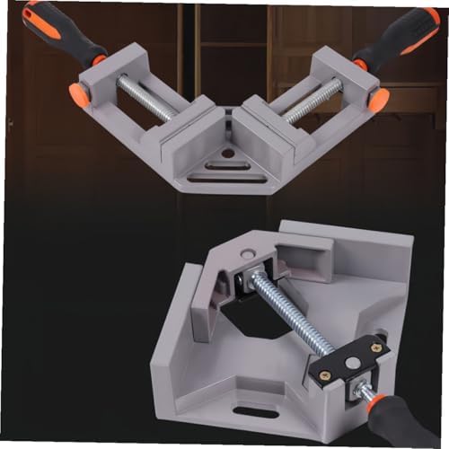 Sewroro 90 Degree Corner Clamp for Woodworking Aluminum Alloy Single-handle Right Angle Clamp Metal Workholding Device for Carpentry and Welding for DIY Projects