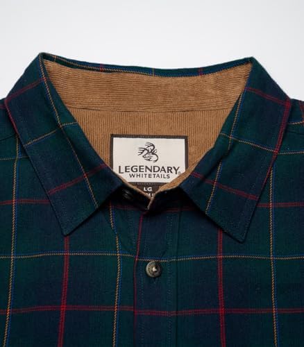 Legendary Whitetails Mens Flannel Long Sleeve Button Down 100% Cotton Shirt