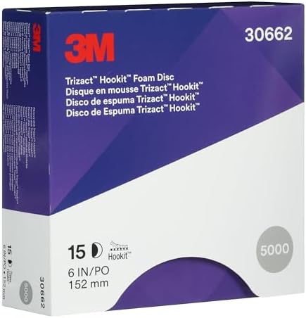 3M Trizact Hookit Foam Disc, 30662, P5000 Grade, 6 in