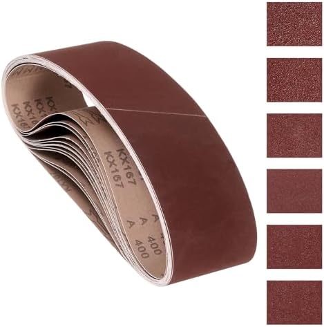 12 Pcs Sanding Belts 6 x 48 Inch 60/80/120/180/240/400 Grit