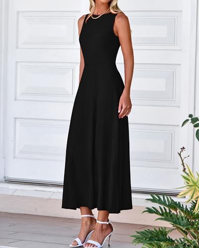 BTFBM Women Midi Bodycon Tank Dress