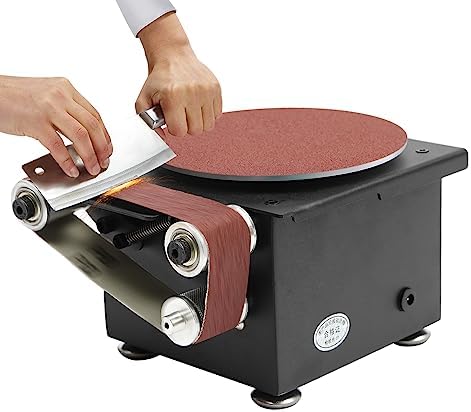 Mini Belt Disc Sander, 3-in-1 Multi-function Sander，Adjustable Speed Electric Sander，6-Inch Sanding Disc and 1.2 x 15-Inch Sand Belt Bench Grinder Fit for DIY Grinding of Metal, Wood, Aluminium