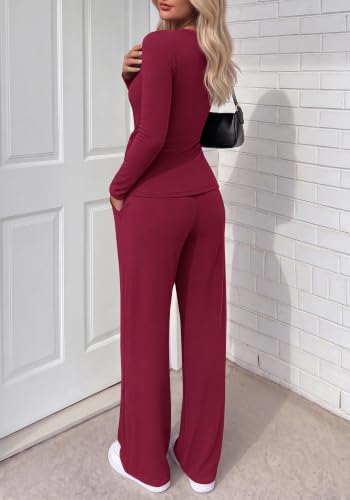BTFBM 2 Piece Sets For Women Fall Outfits Lounge Set Business