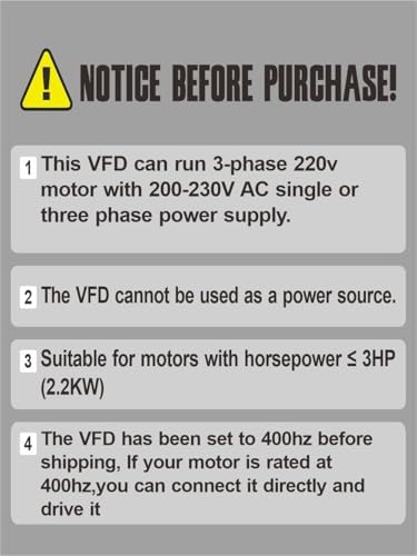VFD Variable Frequency Drive Converter 2.2kW 3HP 220V