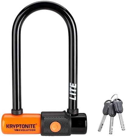 Kryptonite Evolution Lite Mini-6 Bike U-Lock, Lightweight Bicycle U Lock