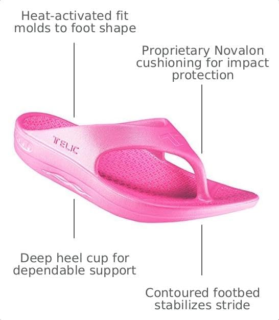 Telic Unisex Adult Energy Flip Flop Arch Support Cushioned Sandals