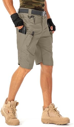 Mens Work Shorts Cargo Tactical Outdoor Wear Resistant Hiking Tool Shorts