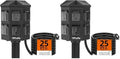 TiFFCOFiO Outdoor Power Strip Weatherproof, 25 FT Extension Cord with Stake, 6 Grounded Outlets for Christmas Yard Decorations and Inflatables, 15A/1875W, ETL Listed (Pack of 2)