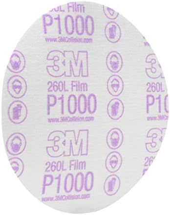 3M Hookit Finishing Film Abrasive Disc, 260L, 00969, 6 in, P1000