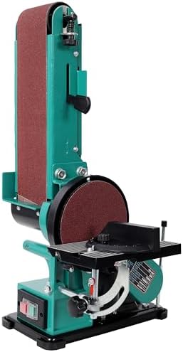 4" X 36" Belt Sander & 6" Disc Polisher Grinder Sanders,120V/60Hz,Adjustable 0-90° Tilt & 0-45° Bevel Table, Power Belt Sanders for Woodworking, Metal Working DIY, Green