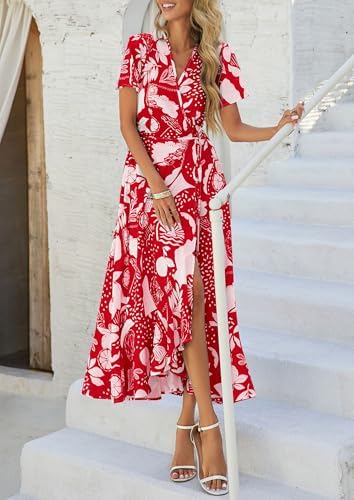 PRETTYGARDEN Women's Boho Floral Summer Maxi Dresses