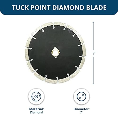 Benchmark Abrasives Diamond Blades 7 Inch Tuck Point Crack Chaser for Cutting Concrete, Bricks, Stone - Grout & Mortar Repair - Concrete Grinding Wheel Diamond Blade for Angle Grinder (7")