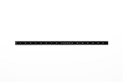 PEC Tools 18" Flexible Metal Ruler, Stainless Steel with Black Chrome Finish, High Contrast, 16R Graduation (1/32", 1/64", 1/50", 1/100"), Easy to Read Machinist Rule for Professionals, Made in USA