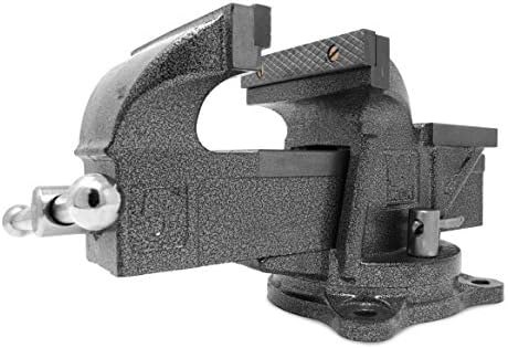 WEN Bench Vise, 5-Inch, Cast Iron with Swivel Base (BV455)