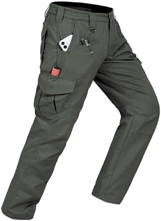 CNBQDD Mens Work Pants Cargo Tactical Construction for Men Ripstop Waterproof Lightweight Outdoor Hiking with Pockets