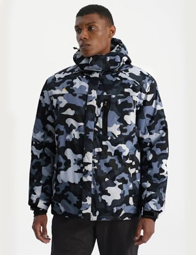 GEMYSE Men's Winter Ski Jacket Waterproof Snow Coat with Detachable Hood