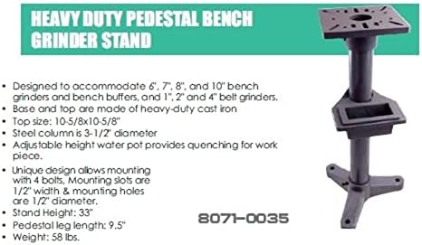 HHIP 8071-0035 Heavy Duty Bench Grinder Stand