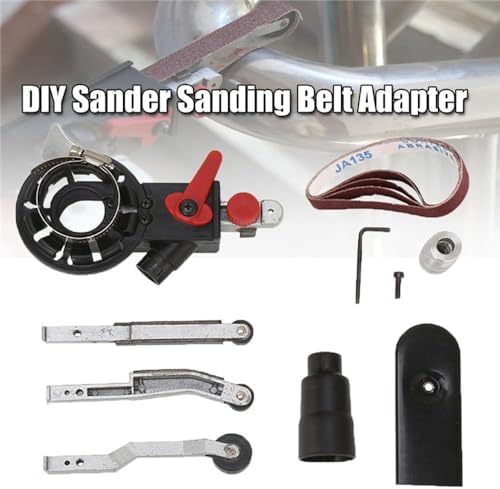 SagaSave Mini Belt Sander Sanding Head Adapter Electric Angle Grinder Sander Head Attachment for M14 Thread Spindle Electric Angle Grinder