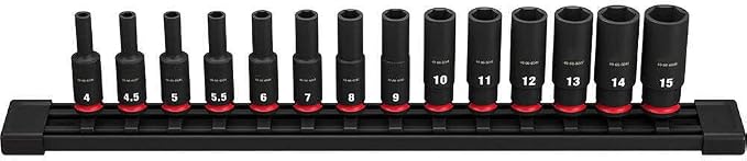 49-66-7003 for MiIwaukee 6 Point Set Impact Duty 1/4 In. Drive Metric Socket Set - 14PC