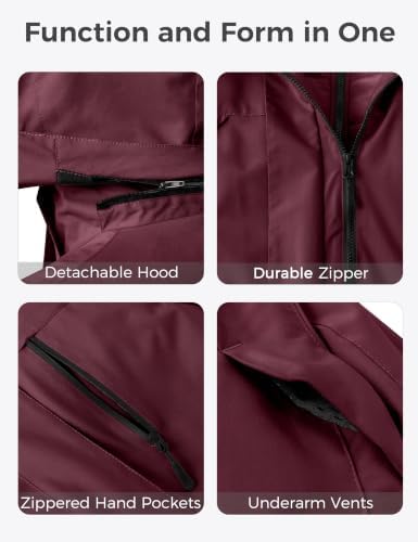 wantdo Women's 3 in 1 Ski Jacket Plus Size Winter Coats Snowboarding Jacket