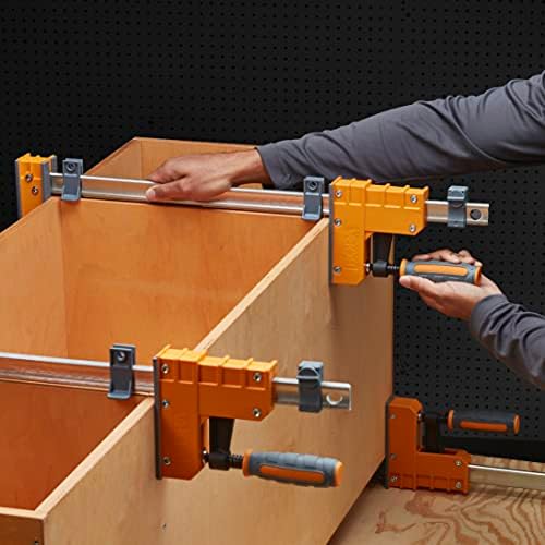 Bora 18" Parallel Clamp Set, 2 Pack of Woodworking Clamps with Rock-Solid, Even Pressure, 571118T, Rustic Brown