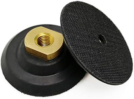 SHDIATOOL 4 Inch Backer Pad or Backing Pad of Rubber Body with 5/8-Inch-11 Thread for Diamond Pads(2-Pack)