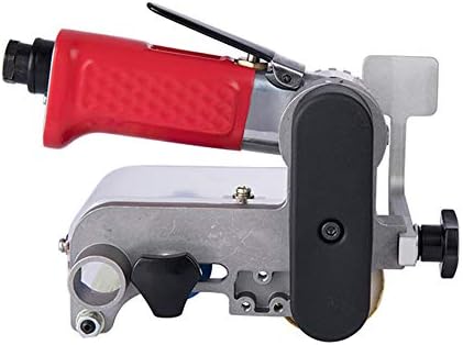 Pneumatic Belt Machine,Pneumatic Belt Sander Air Polishing Belt Sanding and Polishing Machine Pneumatic Machine for Grinding Polishing (Red)