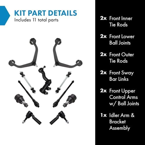 TRQ Front Steering & Suspension Kit Ball Joint Control Arm with Ball Joint