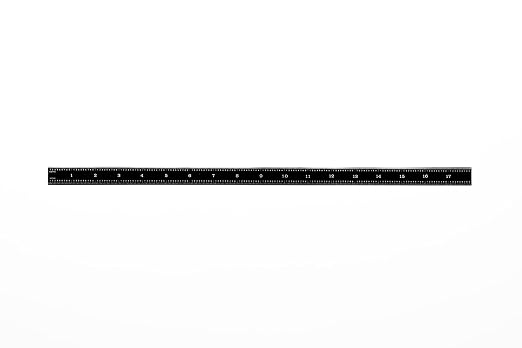 PEC Tools Flexible Metal Ruler Set (6"+18"), Premium Stainless Steel with Black Chrome Finish, 16R Graduation (1/32", 1/64", 1/50", 1/100"), Easy to Read Machinst Rule for Professionals, Made in USA