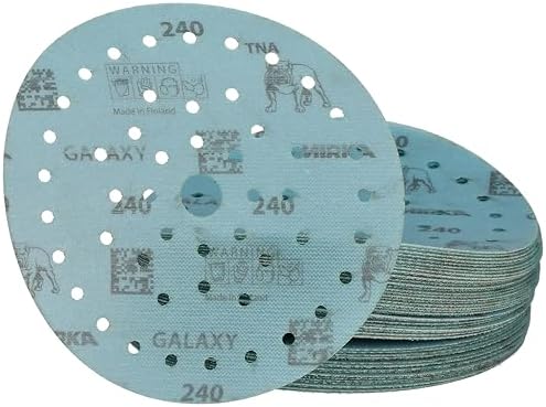 Mirka Galaxy Multifit Sandpaper 6 inch Grit 240 50 Discs Pack
