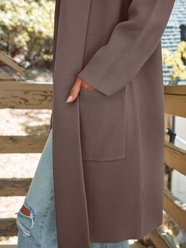 LILLUSORY Women's Long Cardigan Sweaters Fall Oversized Jacket Trench Coats