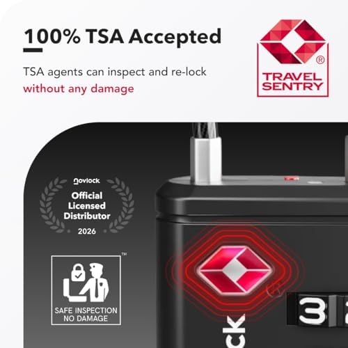 TSA Approved Luggage Locks, Travel Locks with Inspection Indicator
