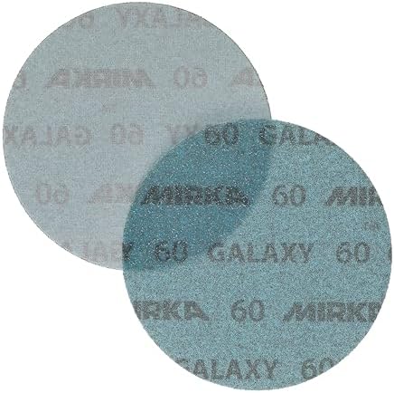 Mirka Galaxy Sandpaper 6 inch Grit 60 50 Discs Hook & Loop