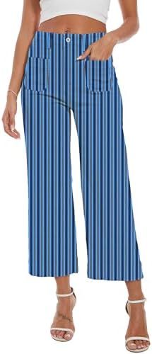 Wide Leg Jeans for Women Trendy High Waisted Flare Jeans Cropped Pants Stretchy Baggy